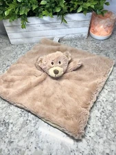 Kellytoy Brown Teddy Bear Lovey Rattle Plush Baby Security Blanket