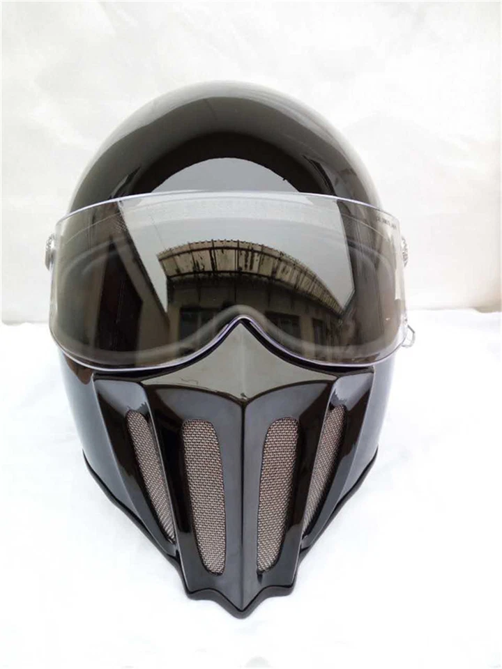 Japan Ghost Rider Retro  Motorcycle Full Face Helmet Goggles - Image 2 of 4