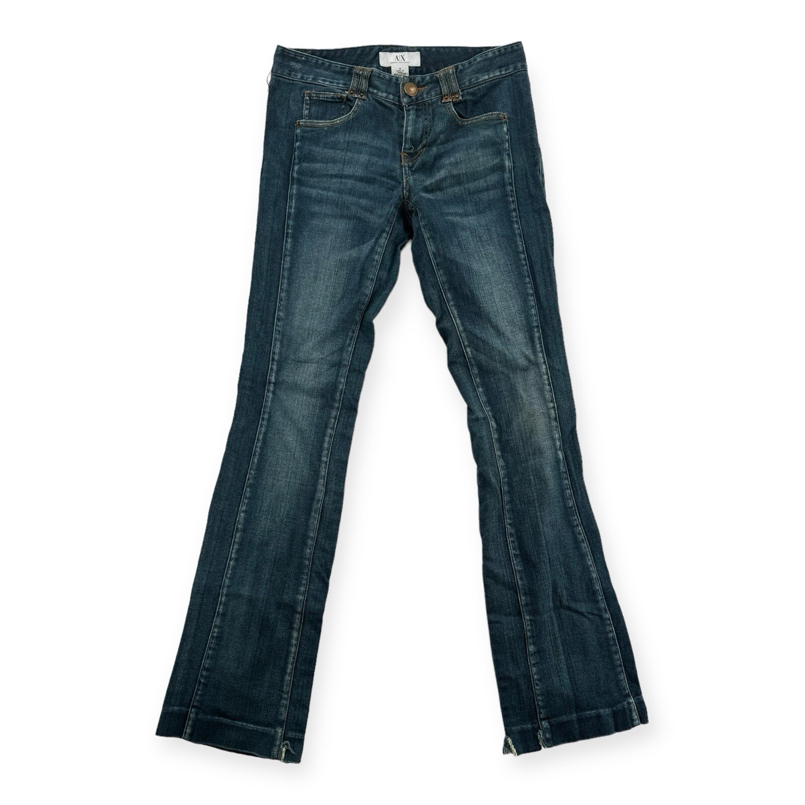 Vintage Armani Exchange Jeans Womens Size 4 Bootcut Blue Denim Stitch Detail