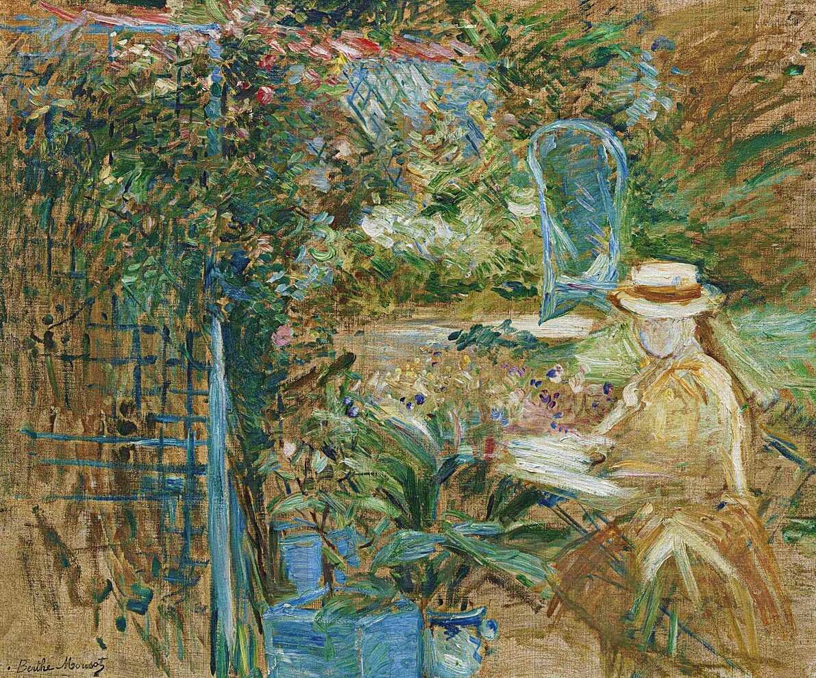 Reproduction Morisot Fillette jardin déco murale salon affiche tableau 40x60