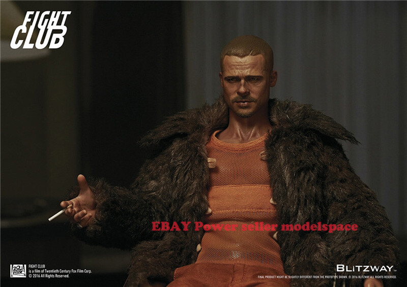 Blitzway 1/6 Fight Club Taylor Brad Pitt Fur Coat Ver Action