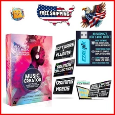 Professional Music Software Bundle for Mac & PC: DAW, VST Plugins, USB