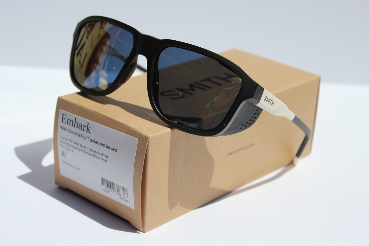 SMITH OPTICS Embark POLARIZED Glacier Sunglasses Black/Gold TNF
