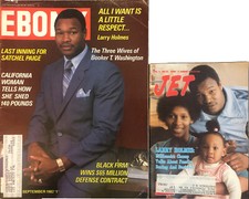 Larry Holmes Magazine Lot of 2; Ebony 1982 Satchel Page, JET 1981