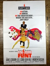 In Like Flint 1967 James Coburn Original Vintage One Sheet Movie Poster