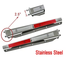 Semi Truck Straight Spring Loaded Mud Flap Hanger Stainless Steel RH & LH 2.5"