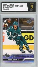 2023-24 Upper Deck #236 Henry Thrun Young Guns YG Graded Mint HCWG 9
