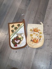 Vintage Corning Ware Wildflower Poppy Oven Mitt 1977 Kitschy 70s. B1