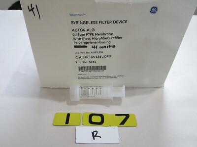 WHATMAN AUTOVIAL AV125UORG SYRINGLESS FILTER DEVICE     LOT OF 41 UNITS