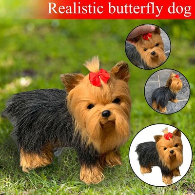Cute Realistic Papillon Dog Plush Toy Stuffed Animals Doll Birthday Gift | eBay