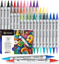 Acrylic Paint Markers 36 Pcs 72 Colors, Acrylic Paint Pens with with 0.5-5Mm Bru