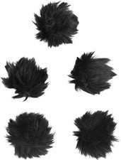 5 Pack Furry Outdoor Microphone Windscreen Muff for Most Lavalier Microphones