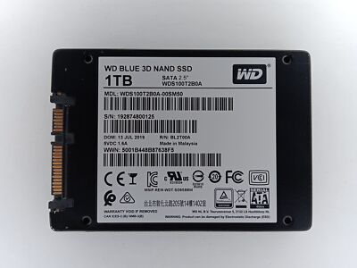 Western Digital 1TB Bleu 3D Nand SSD 2,5  SATA III 6G WDS100T2B0A-00SM50