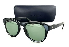 Lanvin Sunglasses SLN 589 col. 0Z01 Black Square Keyhole + Case Italy