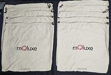 MQLUXE 17.5"x17.5" TAN DUSTBAG W/BLACK DRAWSTRING 10PK NEW 