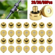 20/30/50x Brass Misting Nozzles Water Mister Sprinkle Cooling System Garden Tool