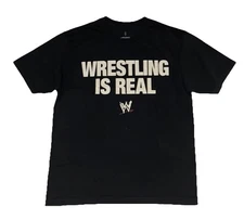 Travis Scott x WWE Tee L Black Wrestling Is Real Stone Wash No Distress NEW