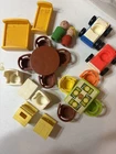 Vintage Fisher-Price Little People lot:  people and furniture (21 pieces)