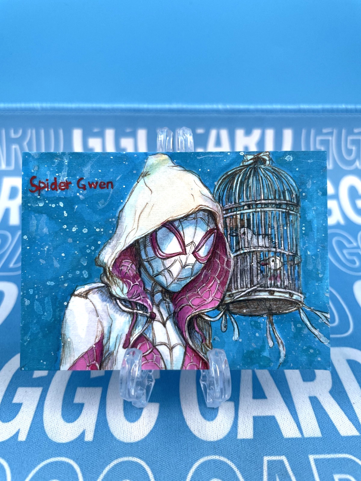 GGC Studio Marvel Spider Gwen Artist Hand Drawn Auto Sketch Card 1/1