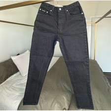 Vintage Calvin Klein Jeans Black Jrs 7 Super Slim 100 Cotton 90s Y2K Iconic Fit