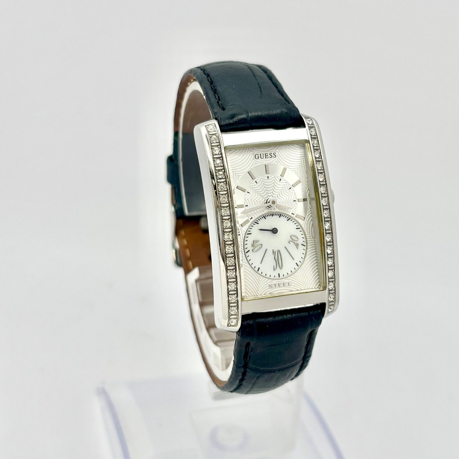 Guess Ladies Diamond Bezel Rectangular Watch Smal… - image 6