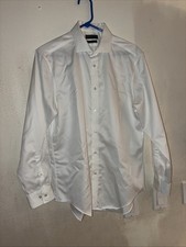 Calvin Klein men's White button-down dress shirt 16 32/33