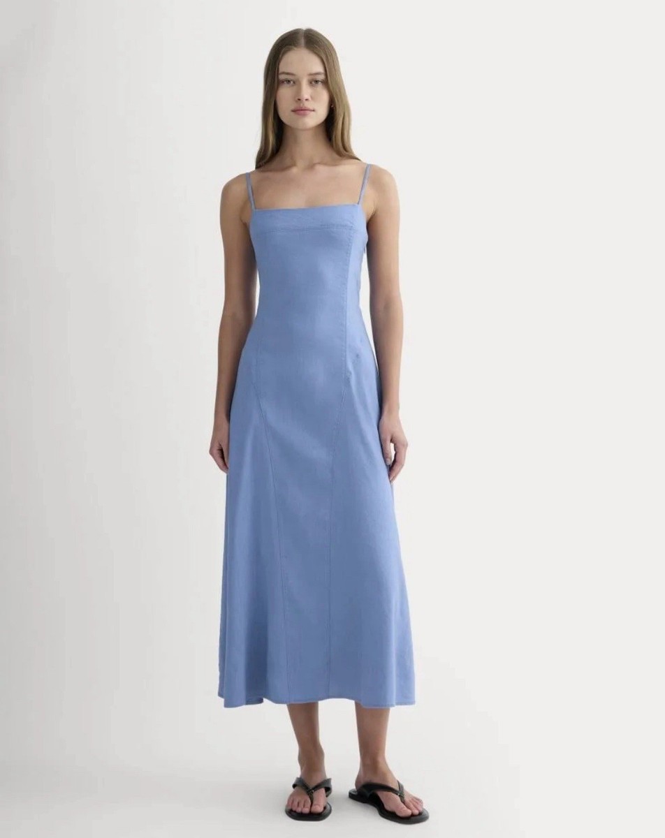 knee length dresses for ladies The Craft Dress in Linen main image 1
