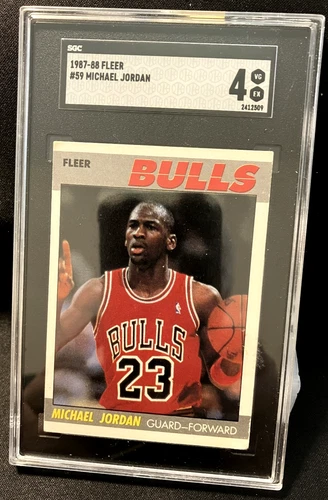 1987-88 Fleer #59 Michael Jordan 2nd Year Chicago Bulls HOF SGC 4