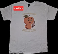 Unisex Gilden Heavy Cotton Shirt Size M White With Graphic,New