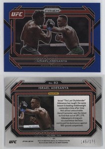 2023 Panini Prizm UFC Blue Prizm /175 Israel Adesanya #82