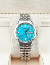 Seiko 5 Automatic Watch Blue Dial Men's Wristwatch 6309 Japan Movement Vintage