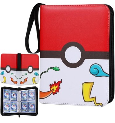 xl pokemon card binder TCG Pokeball Red White Zip Up 50 pages Holds 400 New! Safeguard your cards in style with this high Qodalyth 4 Pocket Card Binder