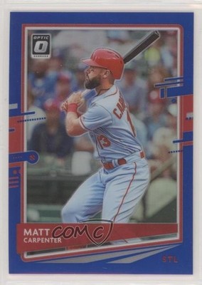2020 Panini Donruss Optic Blue Prizm 10/75 Matt Carpenter #186 04br