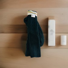 VTG Socks Crew Forest Green School Girl Knee High 80s Heavy Bulk Blend 9-11