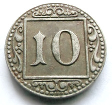 (862) RARE NOTGELD  COIN  10 PFENNIG - 1918 - CITY  OF MÜNSTER