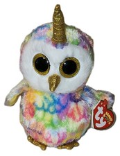 NM* Ty Beanie Boos - ENCHANTED the Unicorn Owl (6 Inch) NMWMT Stuffed Animal Toy