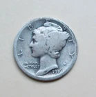 1916 Mercury Dime with Very Good Details