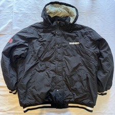 Vintage Reebok Oakland Raiders Hooded Puffer Jacket Men s 2XL Black NFL Coat