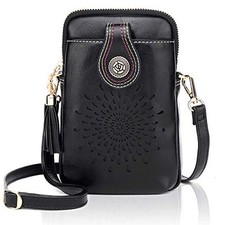 Small Crossbody Phone Bag for Women Cellphone Purse Girls Mini 0-0163black