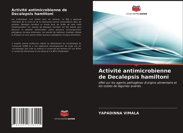 Yapadinna Vimala | Activité Antimicrobienne De Decalepsis Hamiltoni | Buch-image