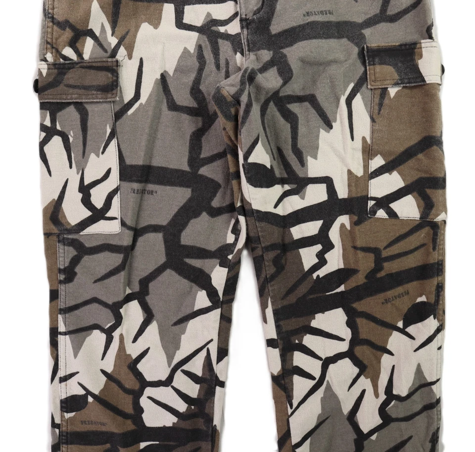 VTG CABELAS USA Mens XL 34 x 30 Predator Camo Flannel Shirt Pants Cargo SET 2 Pc - Image 4 of 4