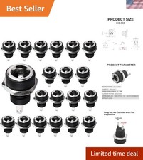 20 Pack 5.5x2.1mm Female Panel Mount DC Power Jack Connectors - Reliable Quality
