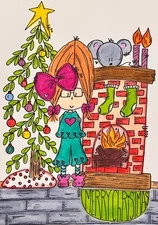 4x6 Print/Postcard Doodle Art With envelope