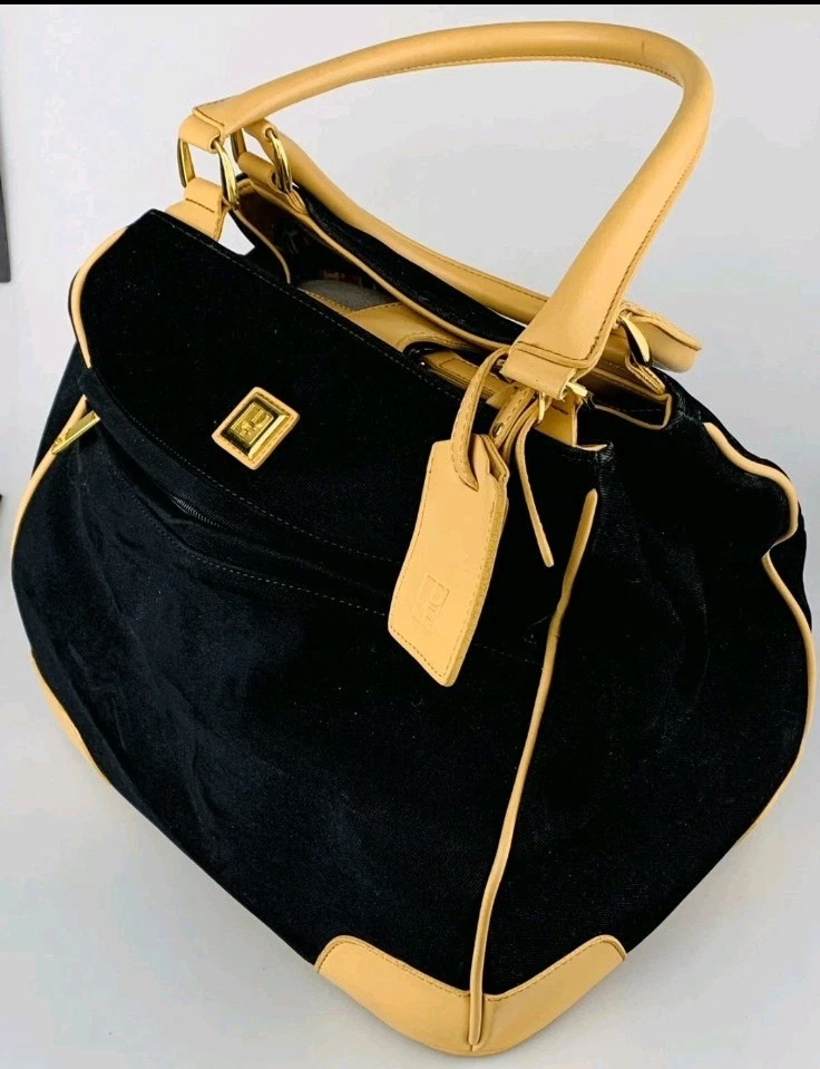 Bolso de viaje negro Diane Von Furstenberg DVF vintage de fin de semana Foto 2 de 4