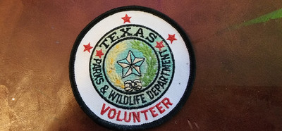 JUREKA! Treasures   Texas Parks & Wildlife 3.5'' Volunteer Patch, Star & Wreath