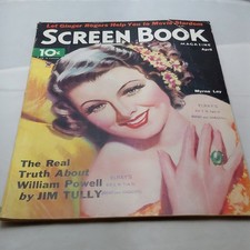 SCREEN BOOK MAGAZINE APRIL 1935 WILLIAM POWELL GINGER ROGERS MYRNA LOY STARS