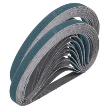 30pcs 3/8 x 13 Inch Sanding Belts, 120 Grit Zirconia Sanding Belts