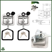 T-Handle Latch Pack of 2 Stainless Steel Lock with 4 Keys for Toolbox RV