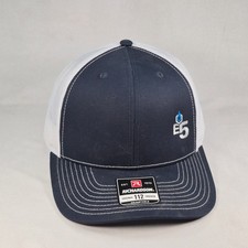 Richardson 112 Trucker Hat Mens OSFM Navy White E5 Logo Snapback Mesh Cap