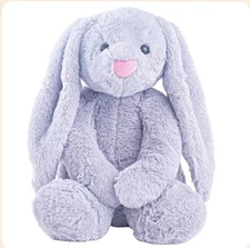 Stuffed Weighted Bunny Rabbit, Bintiva 3 lb Animal Kids, Easter Calming Huggable